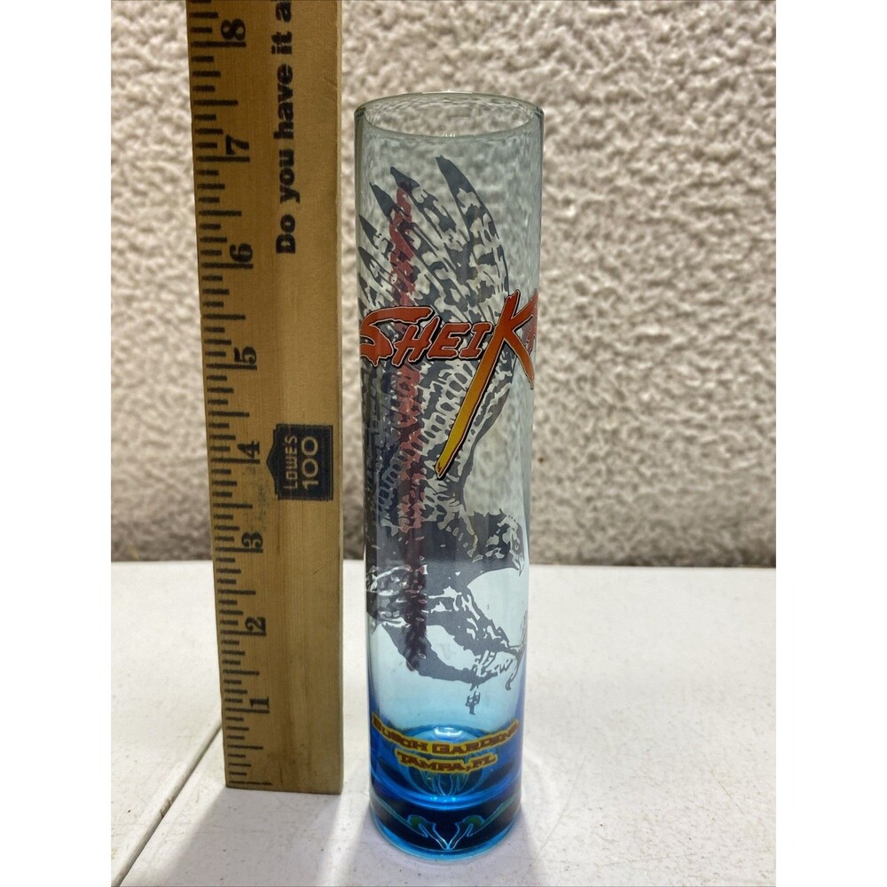 7" Tall Blue Shot Glass - SheiKra Rollercoaster Bush Gardens Tampa, FL